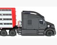 Farm Animal Transport Truck With Trailer Modello 3D