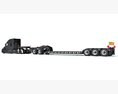 Heavy-Duty Truck Truck With Lowbed Trailer Modello 3D