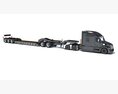 Heavy-Duty Truck Truck With Lowbed Trailer Modelo 3D vista superior