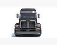 Heavy-Duty Truck Truck With Lowbed Trailer Modello 3D clay render