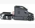 Heavy-Duty Truck Truck With Lowbed Trailer Modello 3D