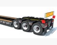 Heavy-Duty Truck Truck With Lowbed Trailer 3D-Modell