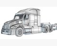 Heavy-Duty Truck Truck With Lowbed Trailer Modelo 3D
