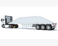 Heavy Truck With Bottom Dump Trailer Modello 3D