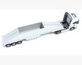 Heavy Truck With Bottom Dump Trailer 3Dモデル