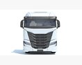 Heavy Truck With Lowbed Trailer 3D модель clay render