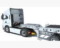 Heavy Truck With Lowbed Trailer Modelo 3d assentos