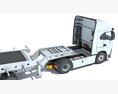 Heavy Truck With Lowbed Trailer 3D-Modell