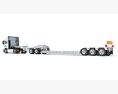 Heavy Truck With Lowboy Trailer Modelo 3D