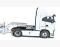 Heavy Truck With Lowboy Trailer Modello 3D
