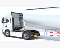 Heavy Truck With Tank Trailer 3D 모델  seats