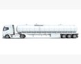 High-Roof Euro Tanker Truck 3D 모델  back view
