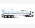 High-Roof Euro Tanker Truck Modello 3D vista laterale