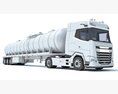 High-Roof Euro Tanker Truck 3D-Modell Draufsicht