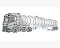High-Roof Euro Tanker Truck Modello 3D