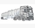 High-Roof Euro Tanker Truck Modello 3D