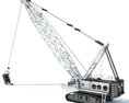 Mining Dragline Excavator 3d model wire render