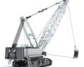 Mining Dragline Excavator 3D-Modell Seitenansicht
