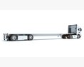 Semi Truck With Flatbed Trailer 3D модель