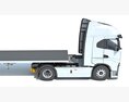 Semi Truck With Flatbed Trailer Modelo 3D