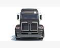 Sleeper Cab Truck With Tank Semitrailer 3D 모델  clay render
