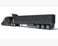 Sloped Cab Truck With Tipper Trailer 3D модель