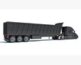 Sloped Cab Truck With Tipper Trailer 3D 모델 