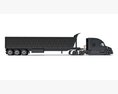 Sloped Cab Truck With Tipper Trailer Modelo 3D