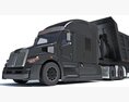 Sloped Cab Truck With Tipper Trailer 3D 모델  dashboard