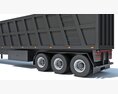 Sloped Cab Truck With Tipper Trailer 3Dモデル