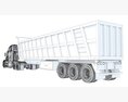 Sloped Cab Truck With Tipper Trailer 3d model