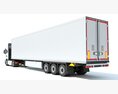 Truck With Refrigerator Trailer Modelo 3D vista lateral