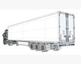 Truck With Refrigerator Trailer Modello 3D