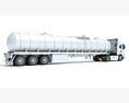 Truck With Tank Semi Trailer 3D 모델 
