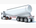 Truck With Tank Trailer 3D 모델 