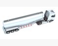 Truck With Tank Trailer 3d model