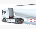 Truck With Tank Trailer 3d model
