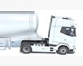 Truck With Tank Trailer 3D 모델  dashboard