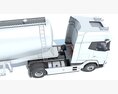 Truck With Tank Trailer 3Dモデル