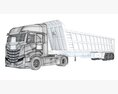 Truck With Tipper Trailer 3D-Modell