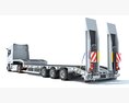 Two Axle Truck With Platform Trailer Modelo 3d