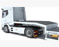 Two Axle Truck With Platform Trailer 3D 모델  dashboard