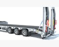 Two Axle Truck With Platform Trailer Modelo 3D