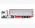 Animal Transporter Truck 3D-Modell Rückansicht