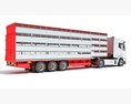 Animal Transporter Truck 3D-Modell Seitenansicht