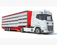 Animal Transporter Truck 3d model top view