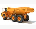 Articulated Mining Truck 3D模型 wire render