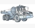 Articulated Mining Truck Modello 3D