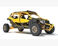 ATV Four Wheeler Buggy 3D 모델  top view