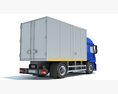 Blue Refrigerator Truck 3D模型